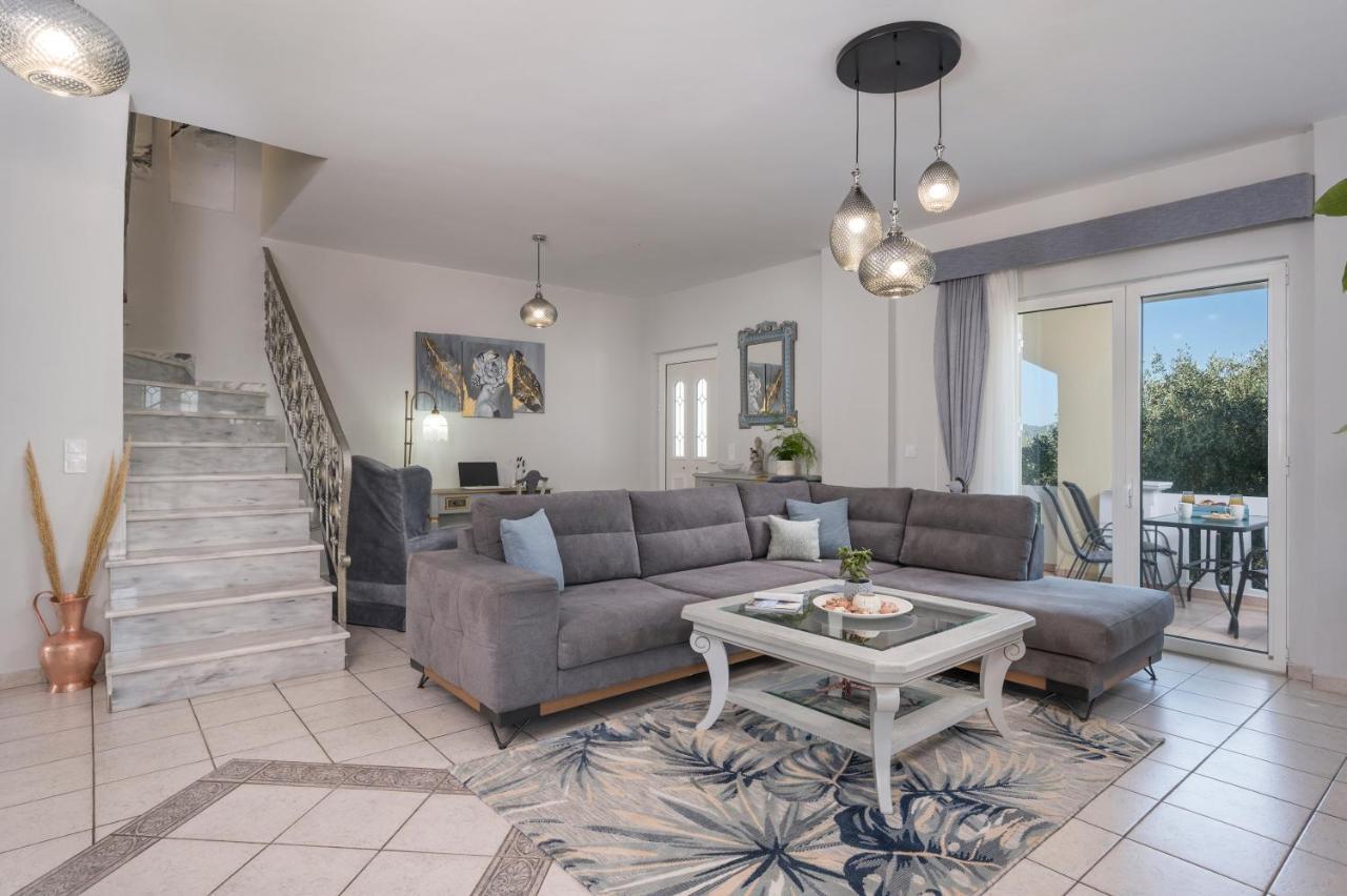 Casa De Philippe With Unique Seaview 2' From Beach Agia  ภายนอก รูปภาพ