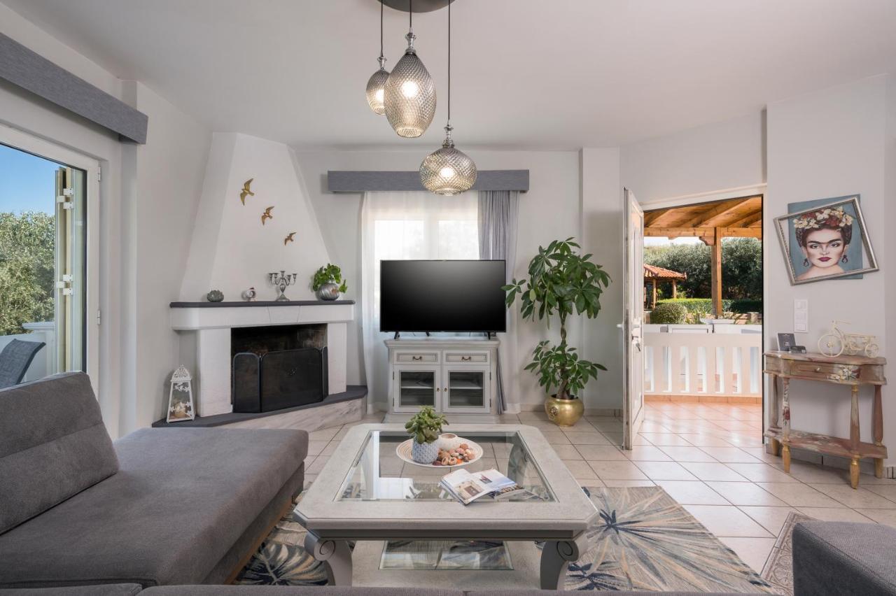 Casa De Philippe With Unique Seaview 2' From Beach Agia  ภายนอก รูปภาพ