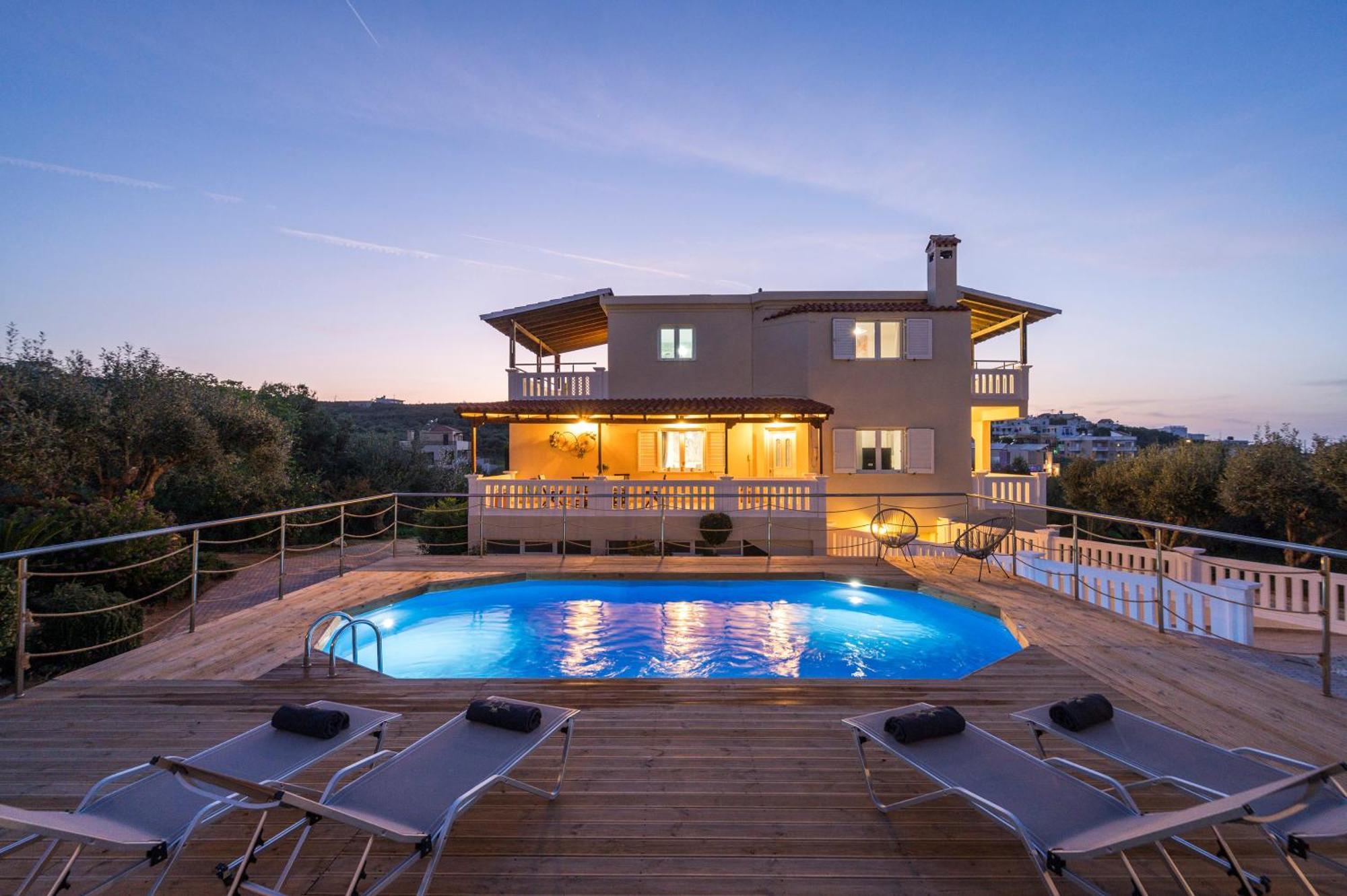 Casa De Philippe With Unique Seaview 2' From Beach Agia  ภายนอก รูปภาพ